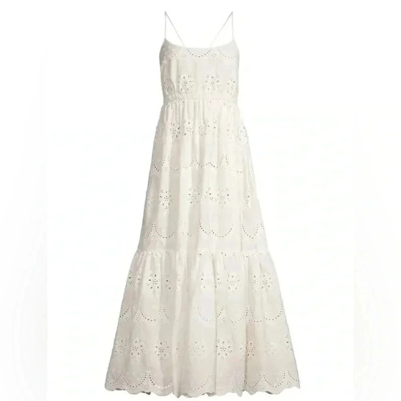 Revolve Tracey Reese Eyelet & Laced Back Halter Organic Dress NWT - Picture 2 of 13